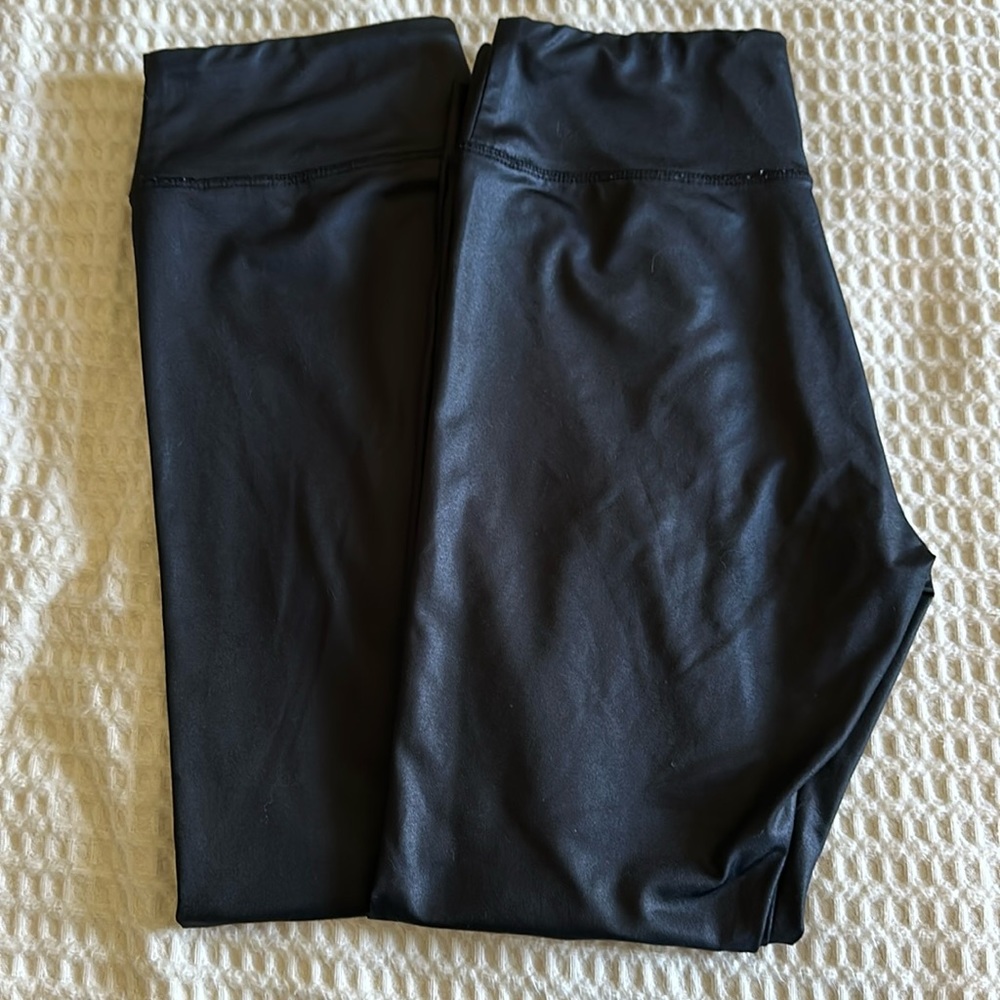 Wild Fable set of 2 leather effect leggings
